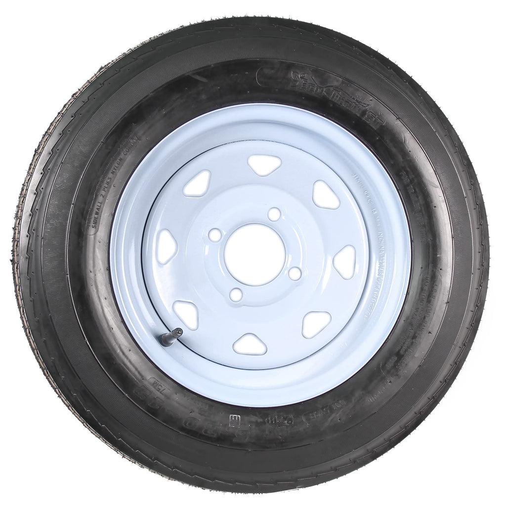 2-Pack Trailer Tire Rim Assembly 12 Inch 4 Lug W151