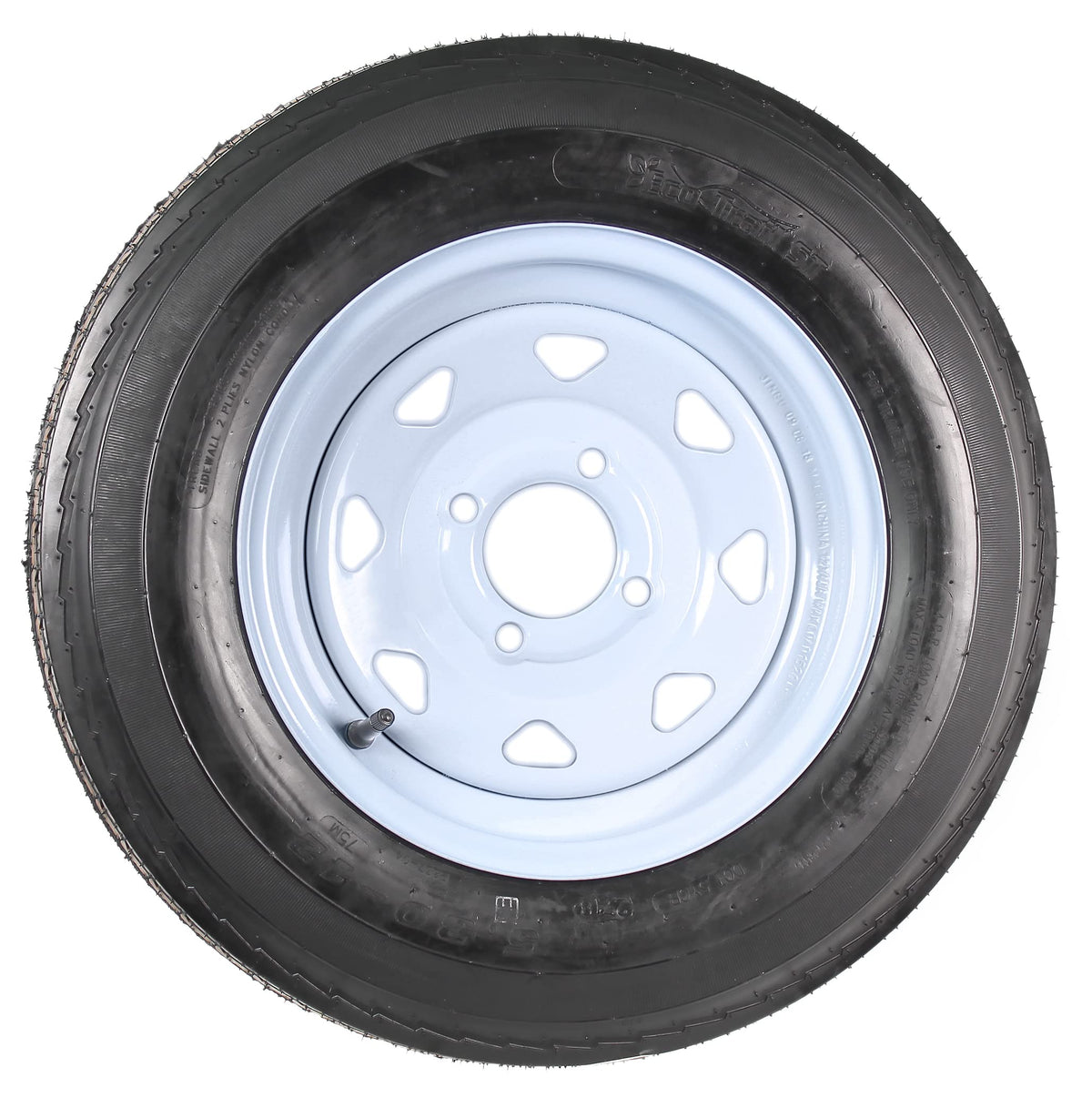 2-Pack Trailer Tire Rim Assembly 12 Inch 4 Lug W151