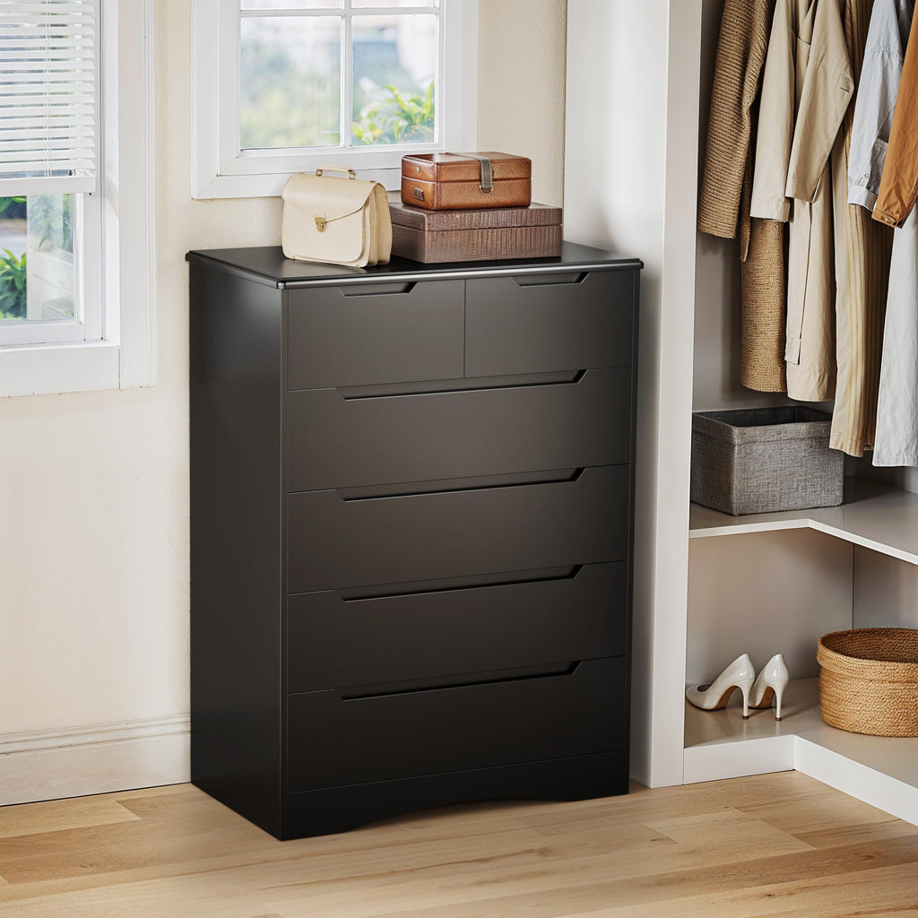 Black 6 Drawer Dresser Z133