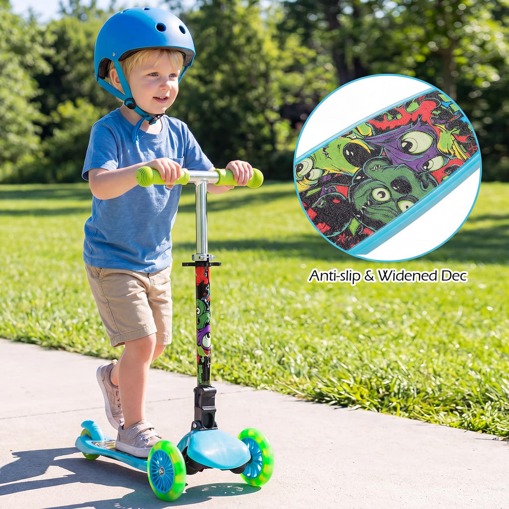 Kids 3-Wheel Kick Scooter with LED Front Wheels F9956