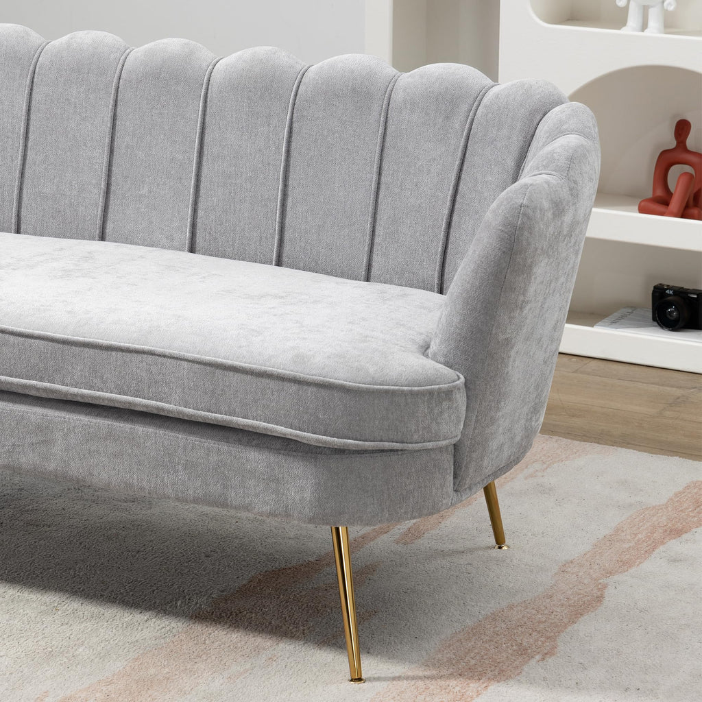 Light Gray Small Loveseat Sofa I203