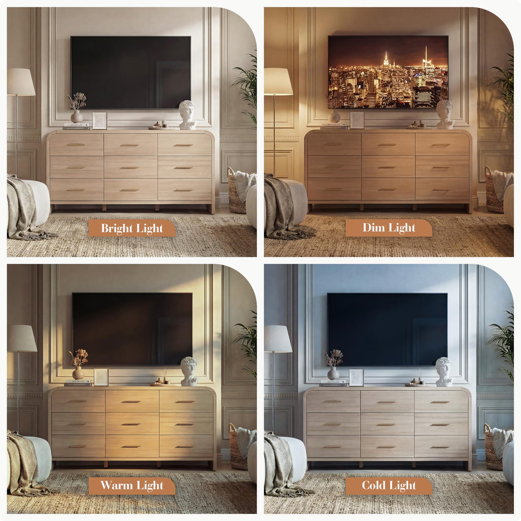 Gray Oak 9 Drawer Dresser T756178