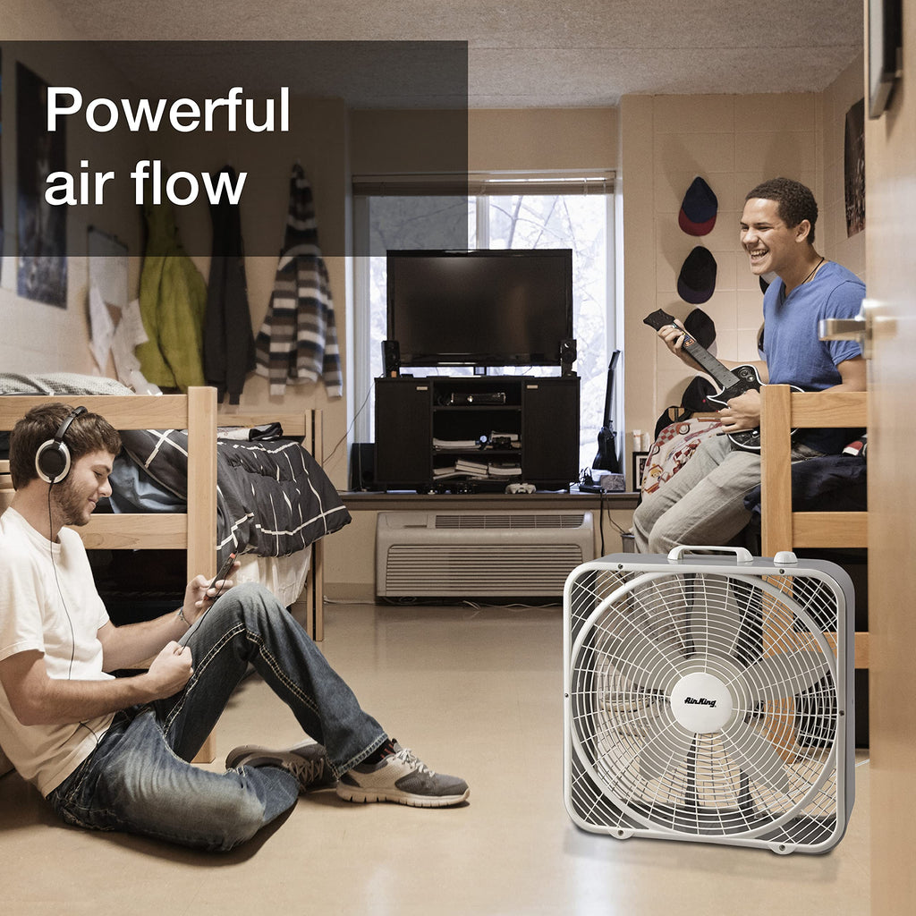20-Inch 3-Speed Box Fan & 20x20x1 MERV 13 Pleated Air Filter 6 Pack A554305