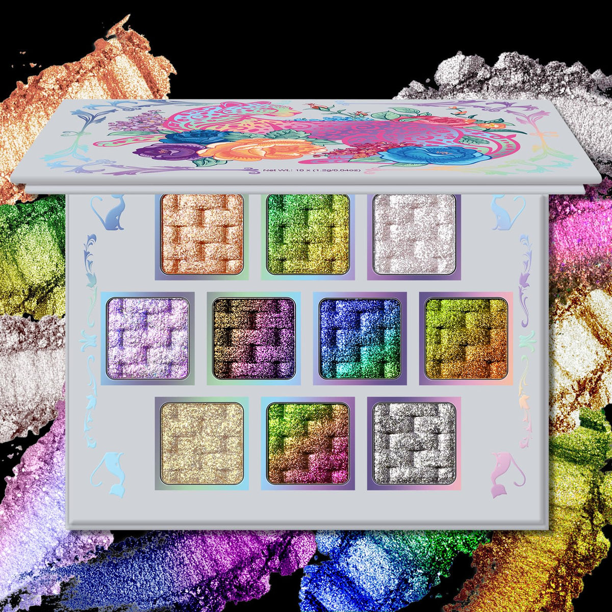 10 Colors Multichrome Shimmer Eyeshadow Palette E452787